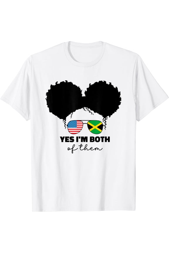 Kids Half American And Jamaican America Jamaica Flag Girls T-Shirt