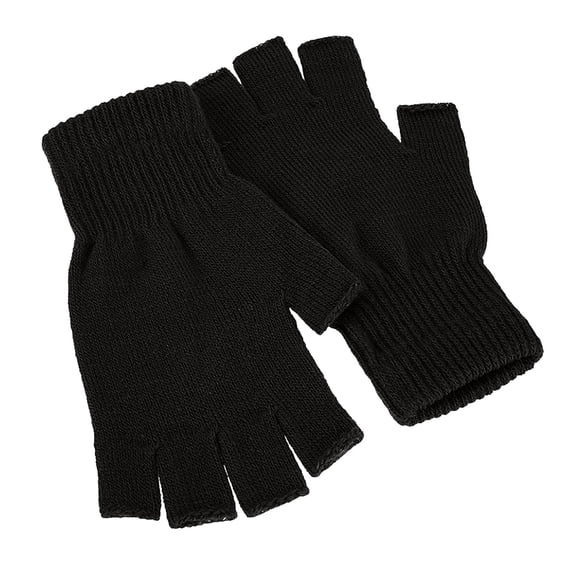 Kids Half Finger Gloves Knit Warm Fingerless Gloves for Boys Girls School Writing