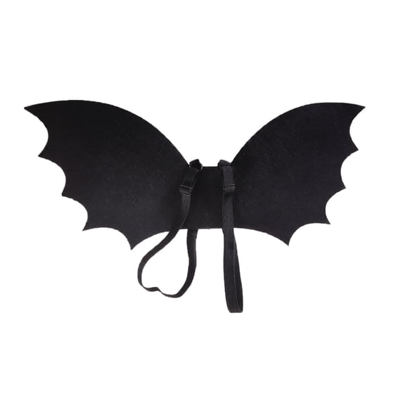 Kids Halloween Bat Wings - Felt Costume Accessory for Party, Cosplay, Stage Performance, Dress Up (Black)