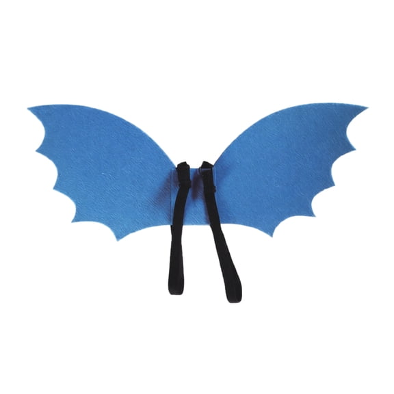 Kids Halloween Bat Wings - Felt Costume Accessory for Party, Cosplay, Stage Performance, Dress Up (Blue)