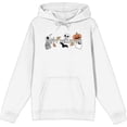 thumbnail image 1 of Kids Halloween Cartoon Icons Adult White Long Sleeve Hoodie-Small, 1 of 2