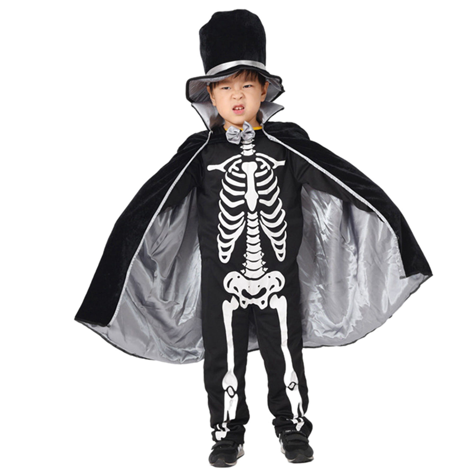 Kids Halloween Costume Skeleton Devil Cosplay Jumpsuit Outfits Fancy