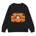 thumbnail image 1 of Kids Halloween Crewneck Sweatshirt Boys Pumpkin Graphic Oversized Sweaters, 1 of 4