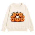thumbnail image 1 of Kids Halloween Crewneck Sweatshirt Boys Pumpkin Graphic Oversized Sweaters, 1 of 4