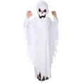 thumbnail image 1 of K-i-ds Halloween Ghost Hooded Long Robe, Lightweight Loose Flowy Ghost Tunic For Trick Or Treat Themed Gatherings, 1 of 8