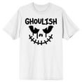thumbnail image 1 of Kids Halloween Ghoulish Face Youth White Short Sleeve Crew Neck Tee-Medium, 1 of 4
