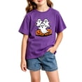 thumbnail image 1 of Kids Halloween Graphic Tee, Crew Neck Short Sleeve T-Shirt, Cute Summer Casual Top for Boys and Girls, 1 of 3