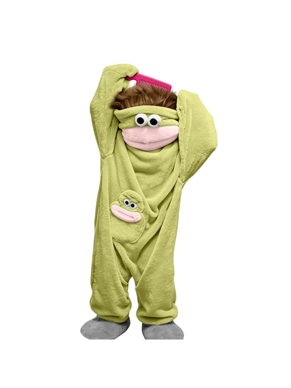 Kids Halloween Onesie Big Mouth Monster Halloween One Piece Pajamas Plush Halloween Sleepwear Cozy Halloween Jumpsuit Gifts