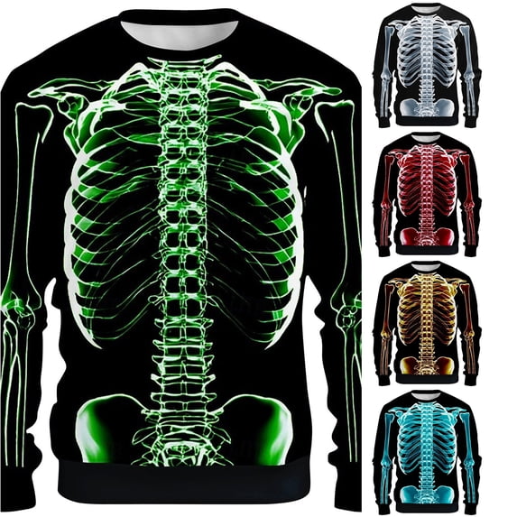 Kids Halloween Print Crewneck Sweatshirt Long Sleeve Casual Pullover Top