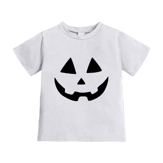 Kids Halloween Shirt Girls Boys Halloween Pumpkin Shirt Cute Ghost Tshirts | Fall Pumpkin T-Shirt Spooky Season Tee
