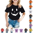 thumbnail image 1 of Kids Halloween Shirt Short Sleeve Cute Pattern Halloween Outfits 8-9 Years, 1 of 4