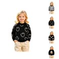 thumbnail image 1 of Kids Halloween Sweater Boys Girls Toddler Long Sleeve Cute Ghost Pattern Crewneck Pullover Sweaters 1-4 Years, 1 of 1