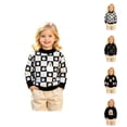thumbnail image 1 of Kids Halloween Sweater Boys Girls Toddler Long Sleeve Cute Ghost Pattern Crewneck Pullover Sweaters 1-4 Years, 1 of 9