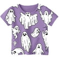thumbnail image 1 of Kids Halloween T-Shirt Themed Short Sleeve Top For Girls Boys Childrens Party Outfit, 1 of 3