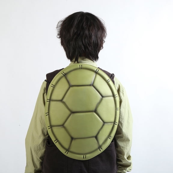 Kids' Halloween Turtle Shell Prop, Kids' Dress Up & Pretend Play, Halloween, Halloween Party, 17X14 Inch Eva Simulation Fake Turtle Shell with Adjustable Straps for Boys Girls