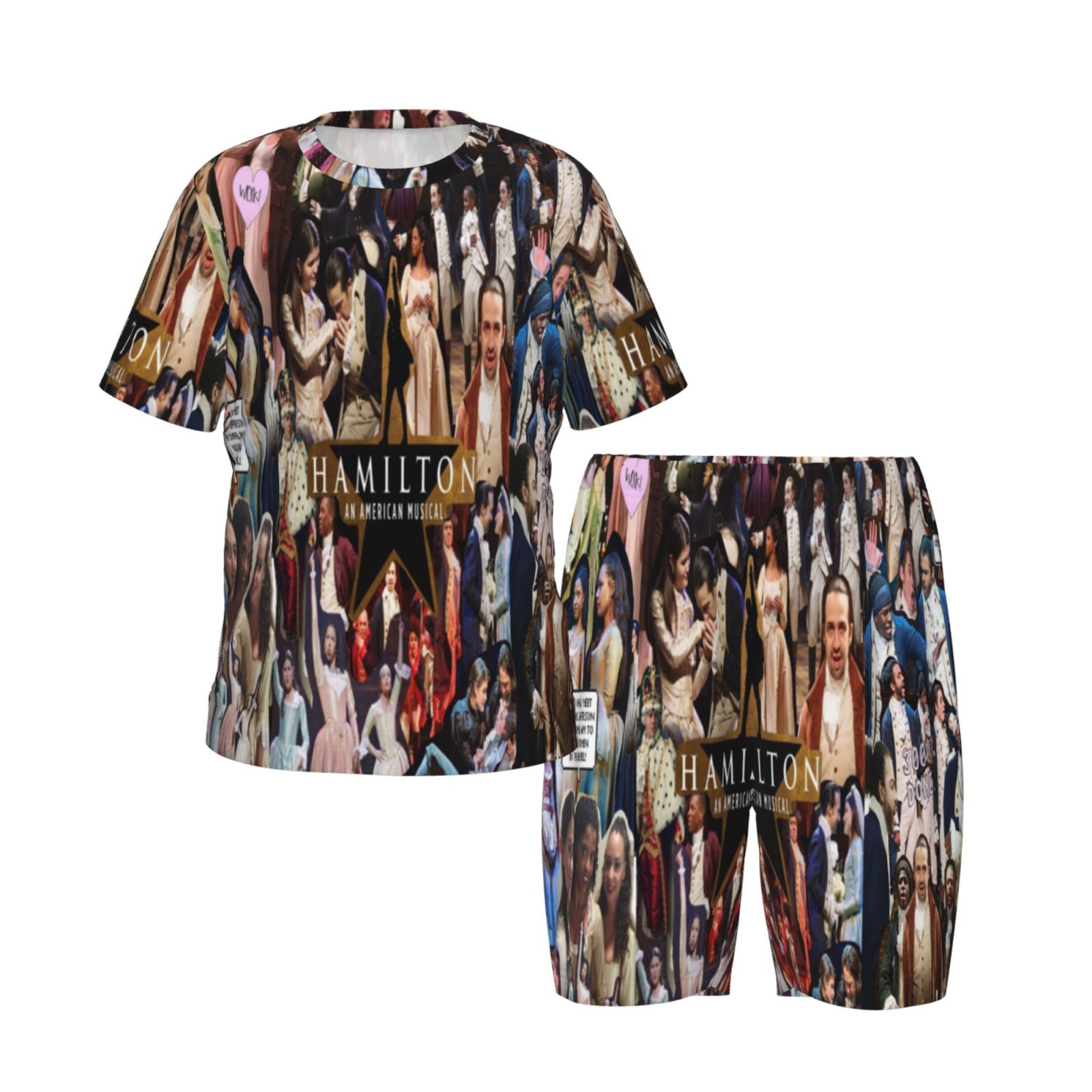 Kids Hamilton The Musical Pajamas Set Shirt With Shorts Set Short