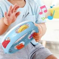 Kids Hand Drum Musical Toy Early Education Rhythm Instrument for Toddlers Preschool Learning Portable Beat Drum with Cartoon Design(Blue)