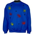 thumbnail image 1 of Kids Hand Prints & Stars Adult 2Fer Crew Sweatshirt - Small, 1 of 1