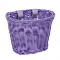 thumbnail image 1 of Kids Handlebar Bike Basket Imitation Rattan Hand Woven Basket Stylish for Children Detachable Accessory, 1 of 10