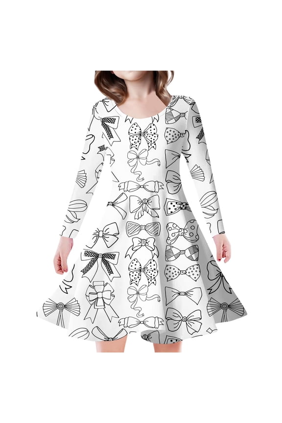Kids Handmade Doodle Sketch Coloring FunDIY Hand Painted Party Dresses Dresses Ballet Toddler 6-7 Years