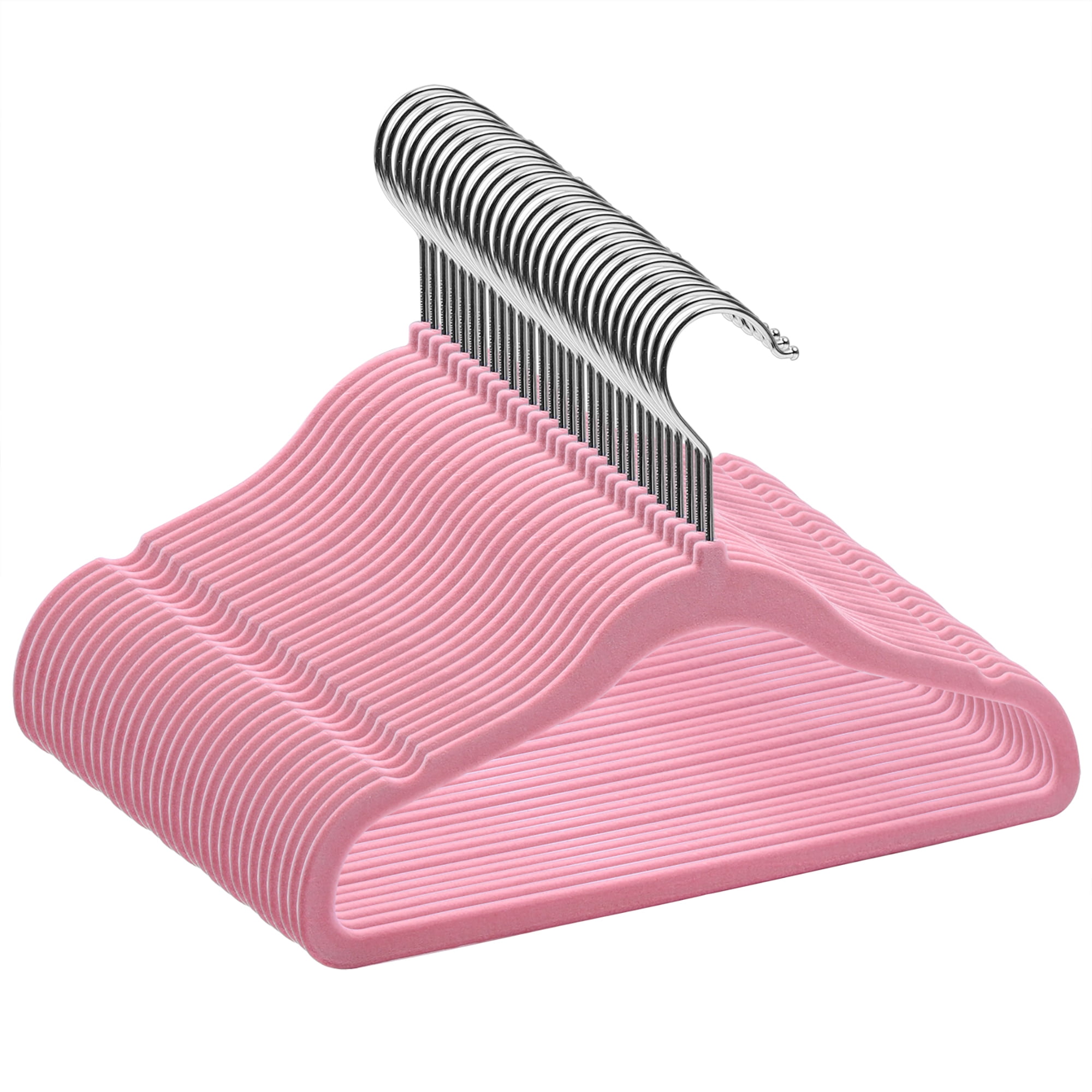 Kids Hangers Pink Velvet Baby Hangers Infant Hangers for Closet Non