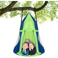 thumbnail image 1 of Goplus 40" Kids Hanging Chair Swing Tent Set Hammock Nest Pod Seat Green, 1 of 9