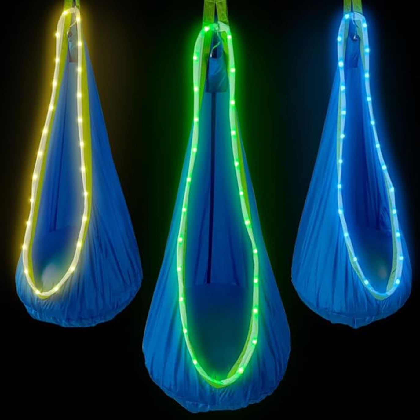 Kids Hanging Hammock Pod Swing Chair Complete Set, Cozy Cotton Hammock Chair for Indoor