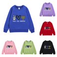 thumbnail image 1 of Kids Hanukkah Menorah Print Warm Crewneck Sweatershirt Long Sleeve, 1 of 4