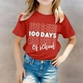 thumbnail image 1 of Kids Happy 100th Day Tshirt Short Sleeved Round Neck Season Printed Shirt for Kids School for Teen Girl 3-4 Years, 1 of 4