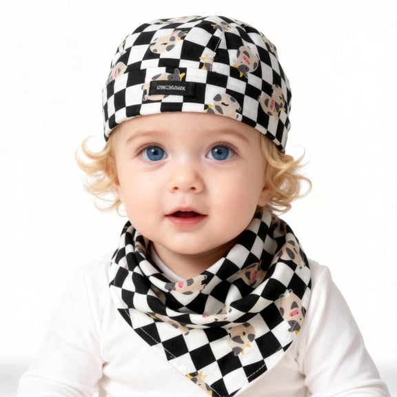 Kids Hat Handsome and Cute Pirate Hat Cotton Set Single Hat for Boy and Girl 0-1 Year old
