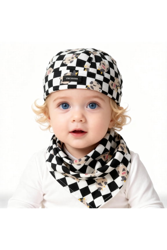 Kids Hat Handsome and Cute Pirate Hat Cotton Set Single Hat for Boy and Girl 0-1 Year old