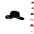 thumbnail image 1 of Kids Hat Sparkle Rhinestone Star Cowboy Hat, Wide Brim Western Cowgirl Hat, Soft Felt Party Costume Hat for Birthday Party Dress Up Black, 1 of 5