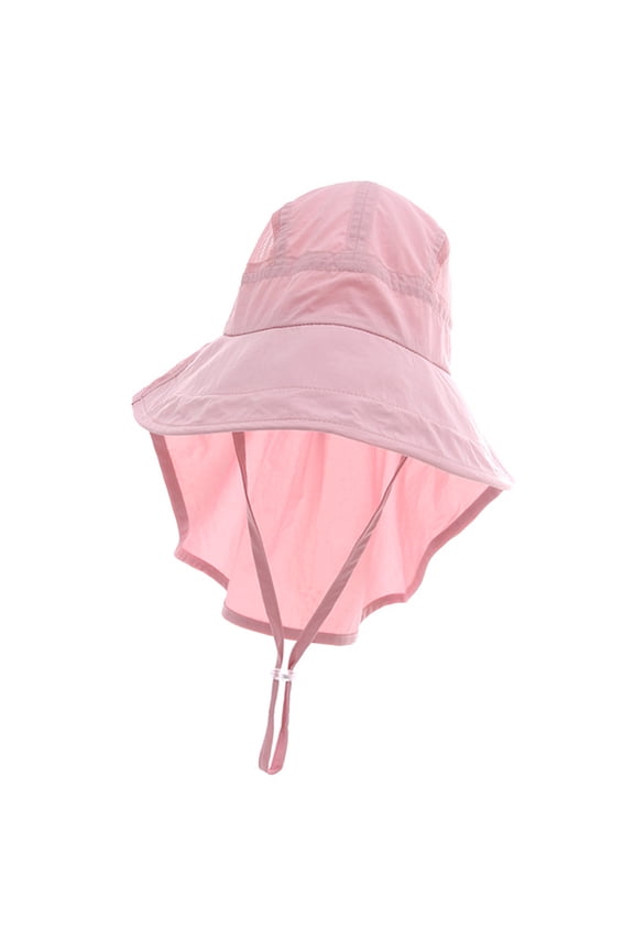 Kids Hat Wide Brims Sun Protecting Lightweight Quick Dry Boonie Caps With Removable Neck Flap For Boys Girls