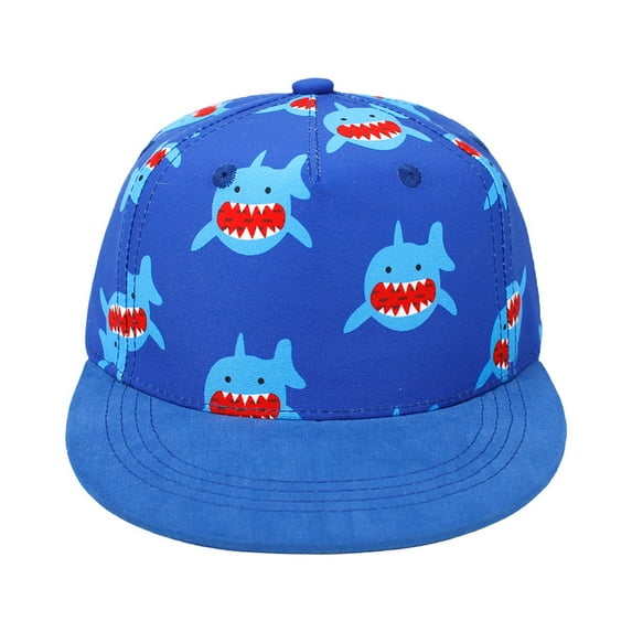 Kids Hats Boys Blue Children's And Boys Sun Hip Shade Girls Print Hat Hop Baby Caps Cartoon Baseball Kids Hat #S