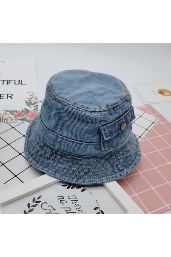 Kids Hats & Caps Baby Denim Protector Cap for Sun with Fisherman Style on Platform