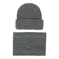 thumbnail image 1 of Kids Hats & Caps Toddler Kids Boys Girls Hat Scarf Set Winter Warm Cute Solid Knit Cap Neck Warmer, 1 of 5