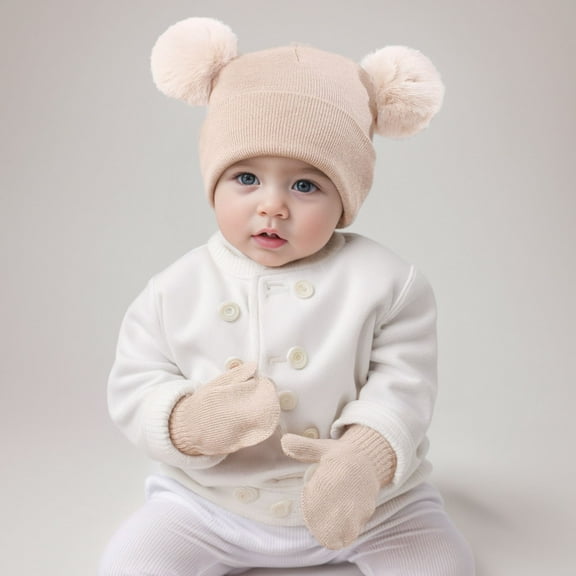 Kids Hats & Caps Warm Hooded Winter Scarf for Children Cap Knit Baby Care