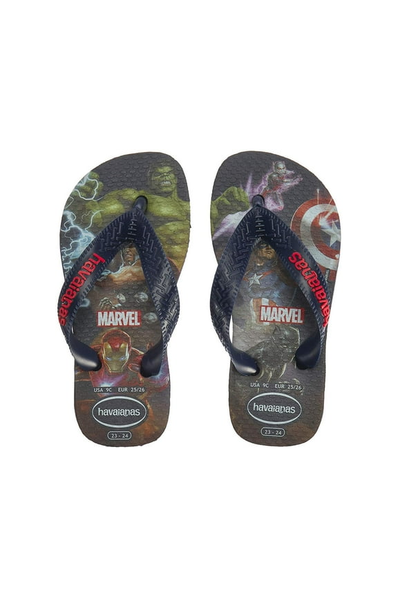 Kids Havaianas Boys Marvel Rubber Pull On