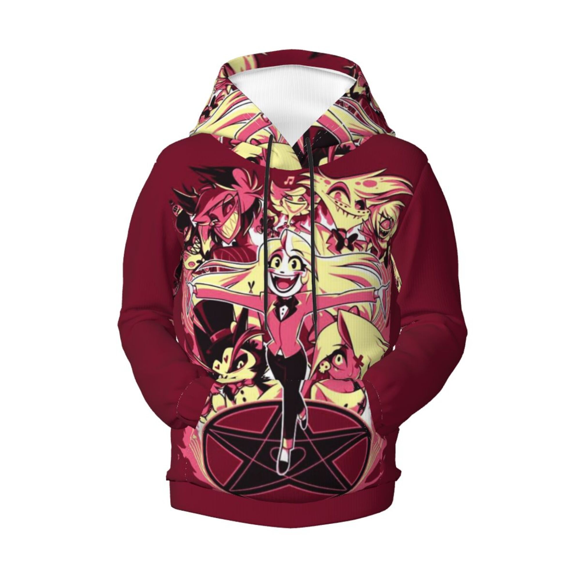 Pull à Capuche Hazbin Hotel - Personnages Alastor Et Angel Dust, Impression 3D - Sweat-shirt Décontracté En Polyester