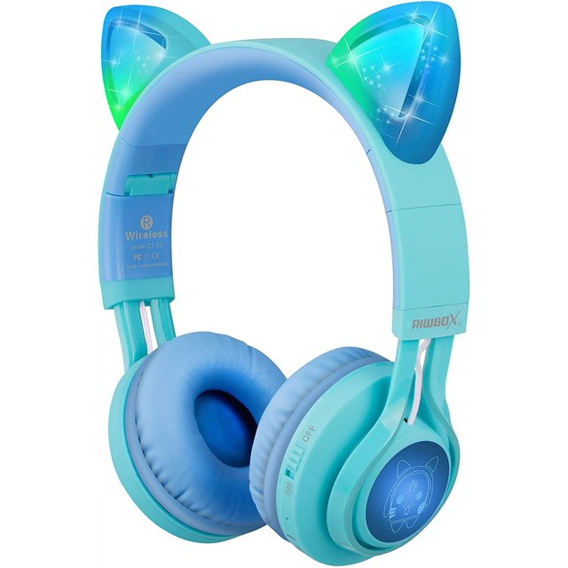 Kids Headphones, CT7S Cat Ear Bluetooth Headphones 85dB Volume
