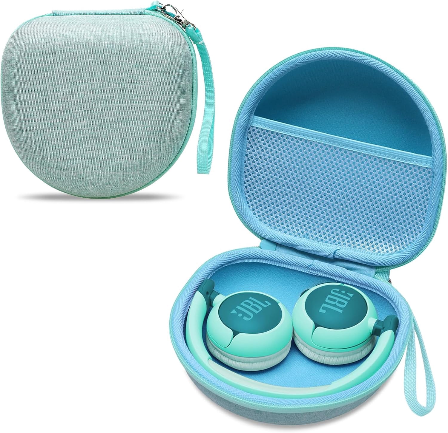 Kids Headphones Case Compatible with JBL Junior 320 / Junior JR 320BT / iClever BTH12 / HS19 / BTH26 / JoySpark-T5 / Candy Bila BH03 / EarFun/IMYB/MIDOLA MD-B01/Noot Kids Headphones, Green(Case Only)