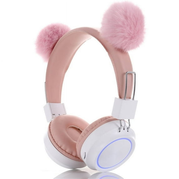 Kids Headphones for Girls Children Teens, Wired Headphones for Kids with Adjustable Headband, 3.5mm Jack, Over On Ear Headset w/Mic for School Birthday Gift