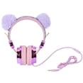 thumbnail image 1 of Kids Headphones Glitter Plush Ear Volume Limiting Adjustable Anime Wired Headset, 1 of 6