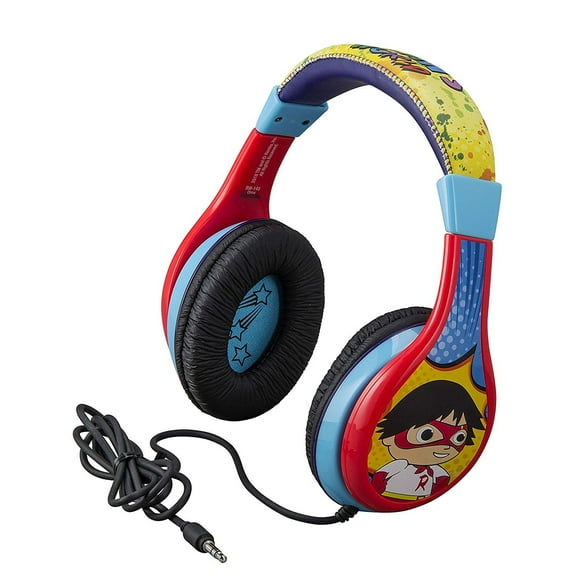 Ryan's World Wired Headphones with Volume Limiting and Adjustable Headband, 3.5mm Jack