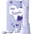 thumbnail image 1 of Bikini Trimmer for Women -Painless Electric Razors for Silk Skin,Cordless Wet/Dry Body Shaver for Trip,Replaceable Lady Facial Groomer, IPX7 Waterproof & Easy Cleaning, Ceramic Blade, USB Charge Dock, 1 of 8