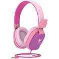thumbnail image 1 of Kids Headphones, Riwbox CS6 Lightweight Foldable Stereo Headphones Over Ear Corded Headset Sharing Function with Mic and Volume Control Compatible for iPad/iPhone/PC/Kindle/Tablet (Pink&Purple), 1 of 7