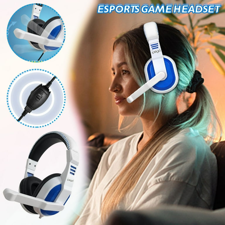 Kids Headphones for School Gaming Headset for Controller Noise Cancelling Over Ear Headphones with Mic Bass Surround Soft Memory Earmuffs for Games Clearance Sale Walmart
