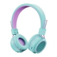 thumbnail image 1 of Kids Headphones, Seenda Child Headphones, Kid Headphones with Microphones, Girl Headphones, Over-ear Kids Headphones, Mint Green&Purple, 1 of 9