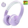thumbnail image 1 of Kids Headphones for School, Seenda Lightweight Foldable On-Ear Headphones with Microphone, 1 of 7