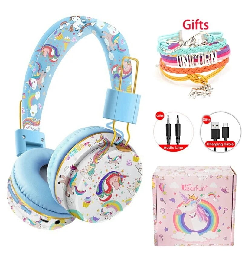 Kids Headphones Unicorns Wireless Headphones Cute Bluetooth Wireless